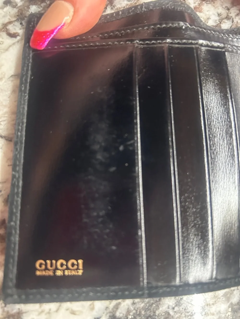 Gucci Black Suede Wallet with Gold Horsebit Hardware incl box and COA - Picture 7 of 11
